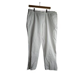 QVC Isaac Mizrahi Live crop capri pants  Woman 20W plus size white zip at leg